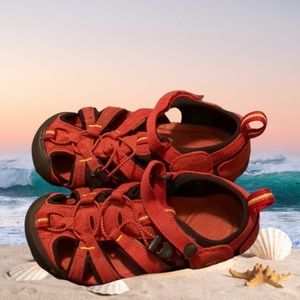 Red keen shoes size 13 like new